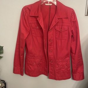 Cabi Cabana Red Field Button Jacket